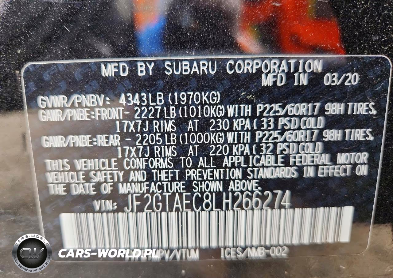 2020 Subaru Crosstrek Premium VIN:JF2GTAEC8LH266274 - 13