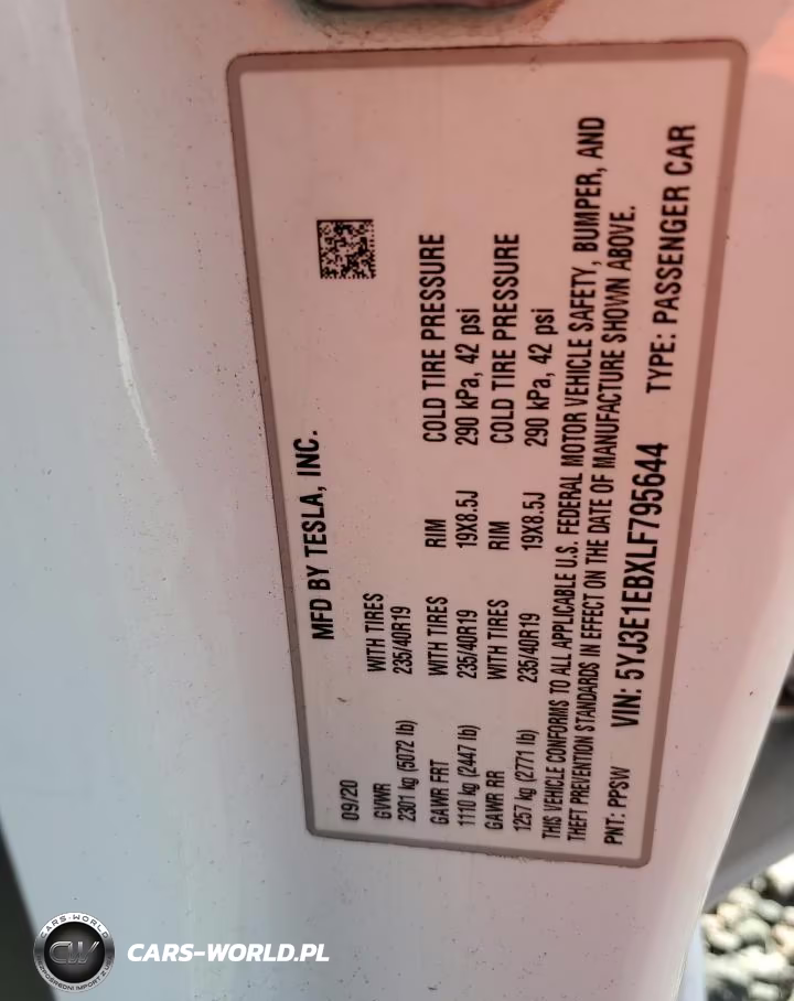 2020 Tesla Model 3 VIN:5YJ3E1EBXLF795644 - 12