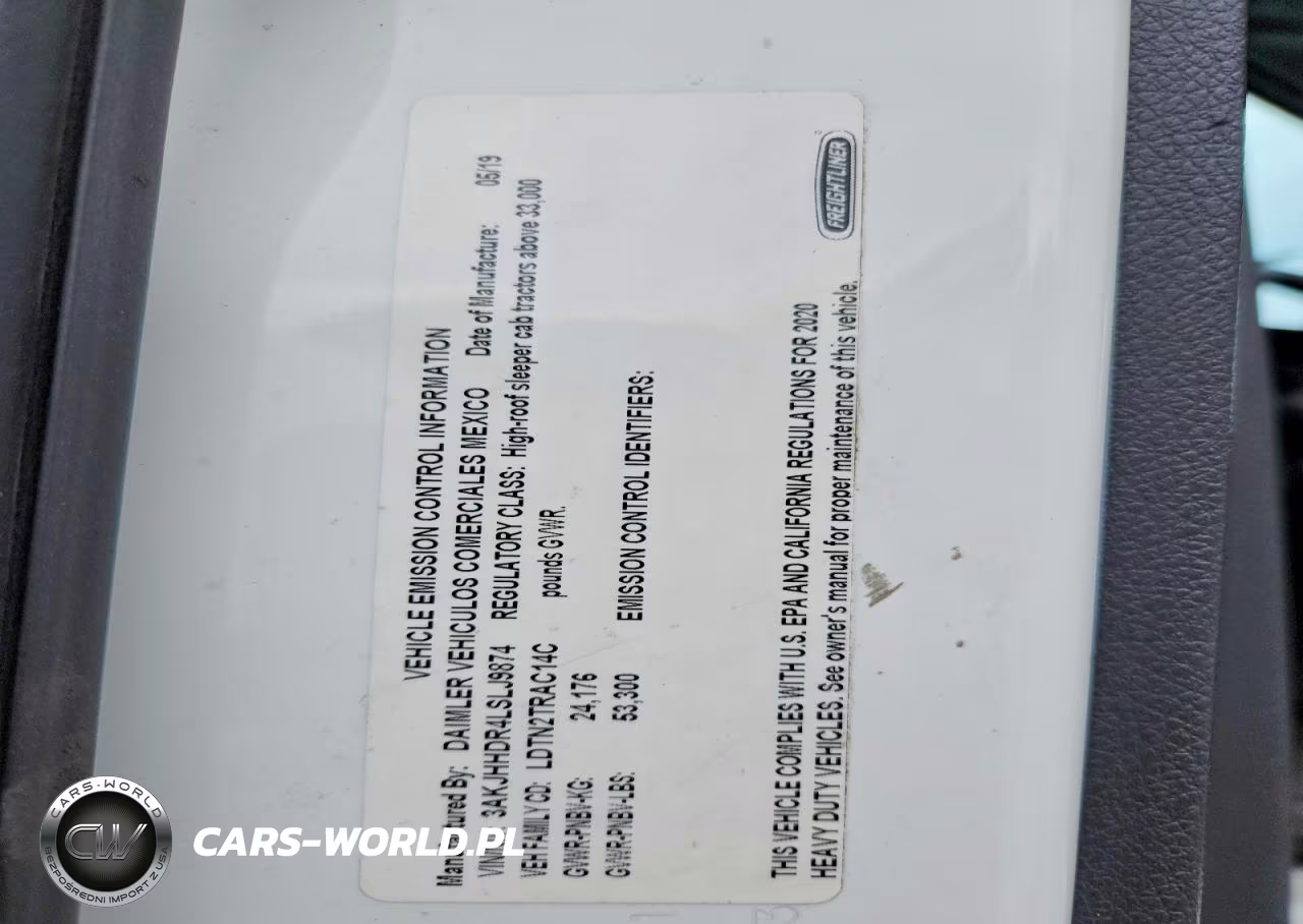 2020 Freightliner Cascadia 126 VIN:3AKJHHDR4LSLJ9874 - 12
