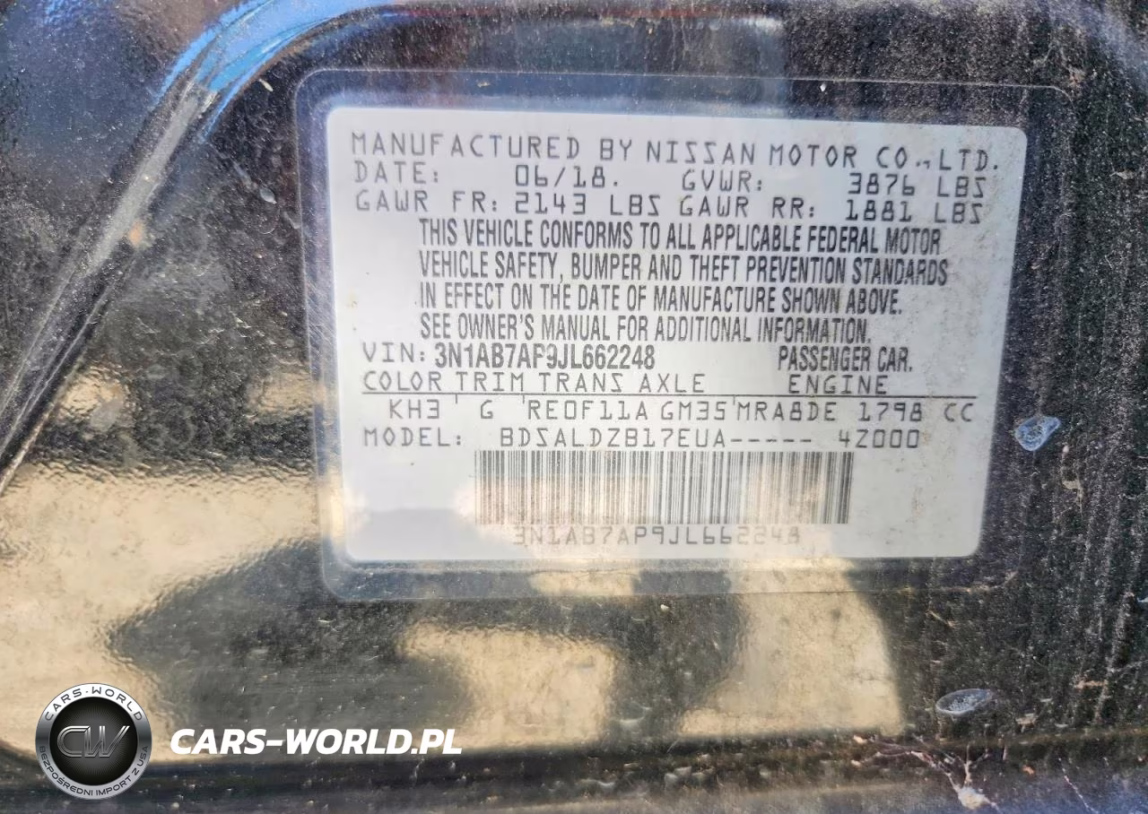 2018 Nissan Sentra Sv VIN:3N1AB7AP9JL662248 - 12