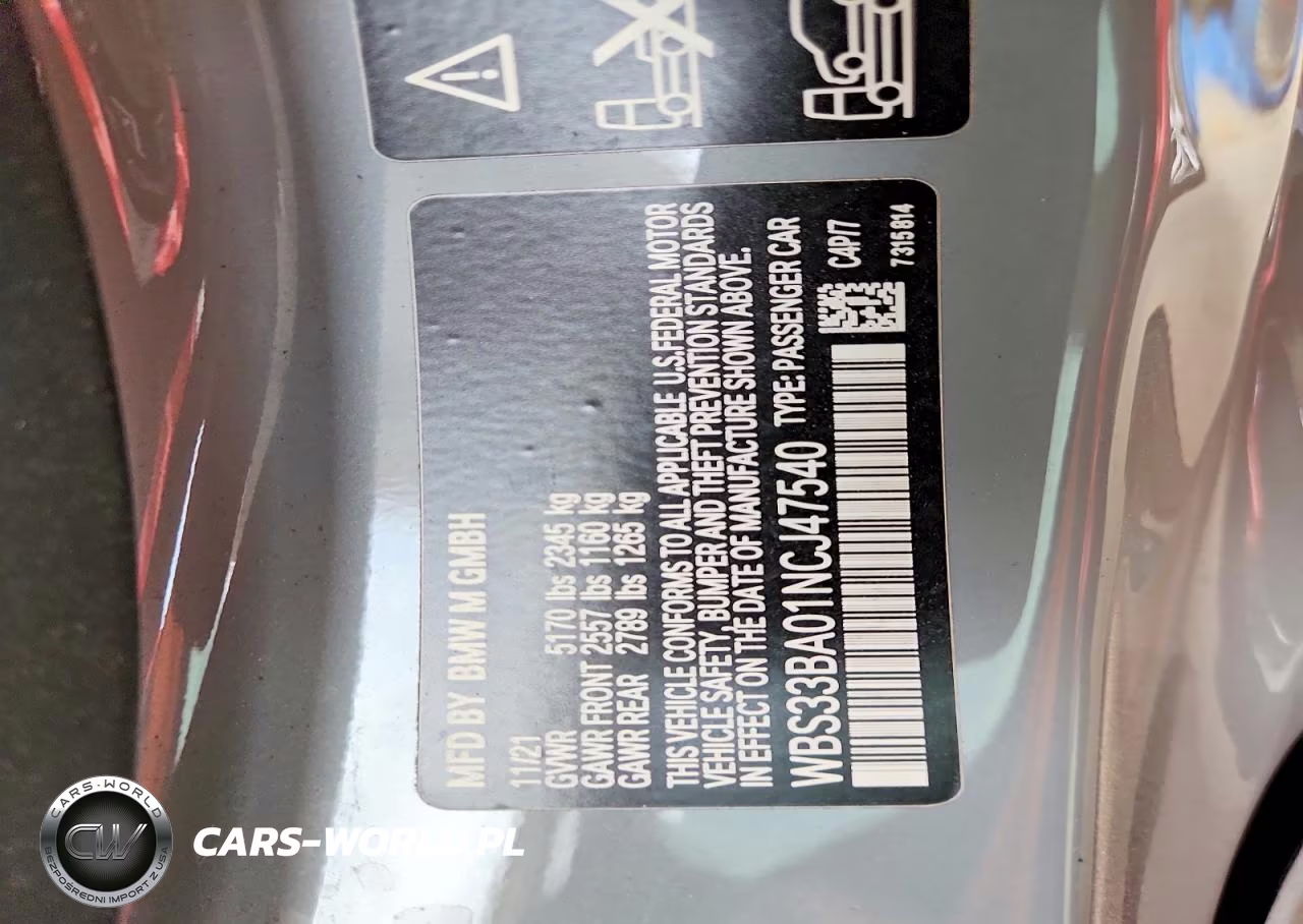 2022 BMW M4 Competition VIN:WBS33BA01NCJ47540 - 12