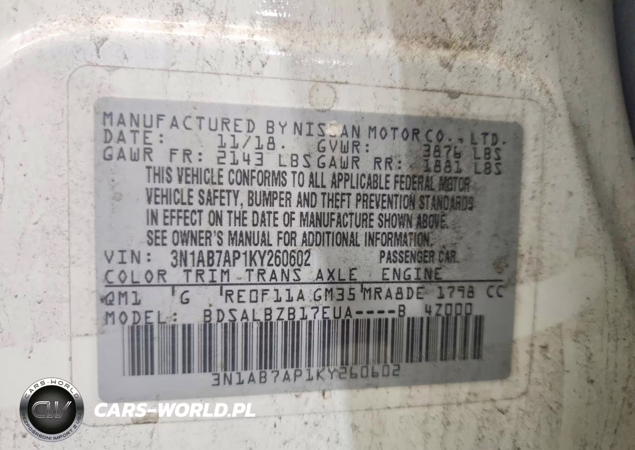 2019 Nissan Sentra S VIN:3N1AB7AP1KY260602 - 12