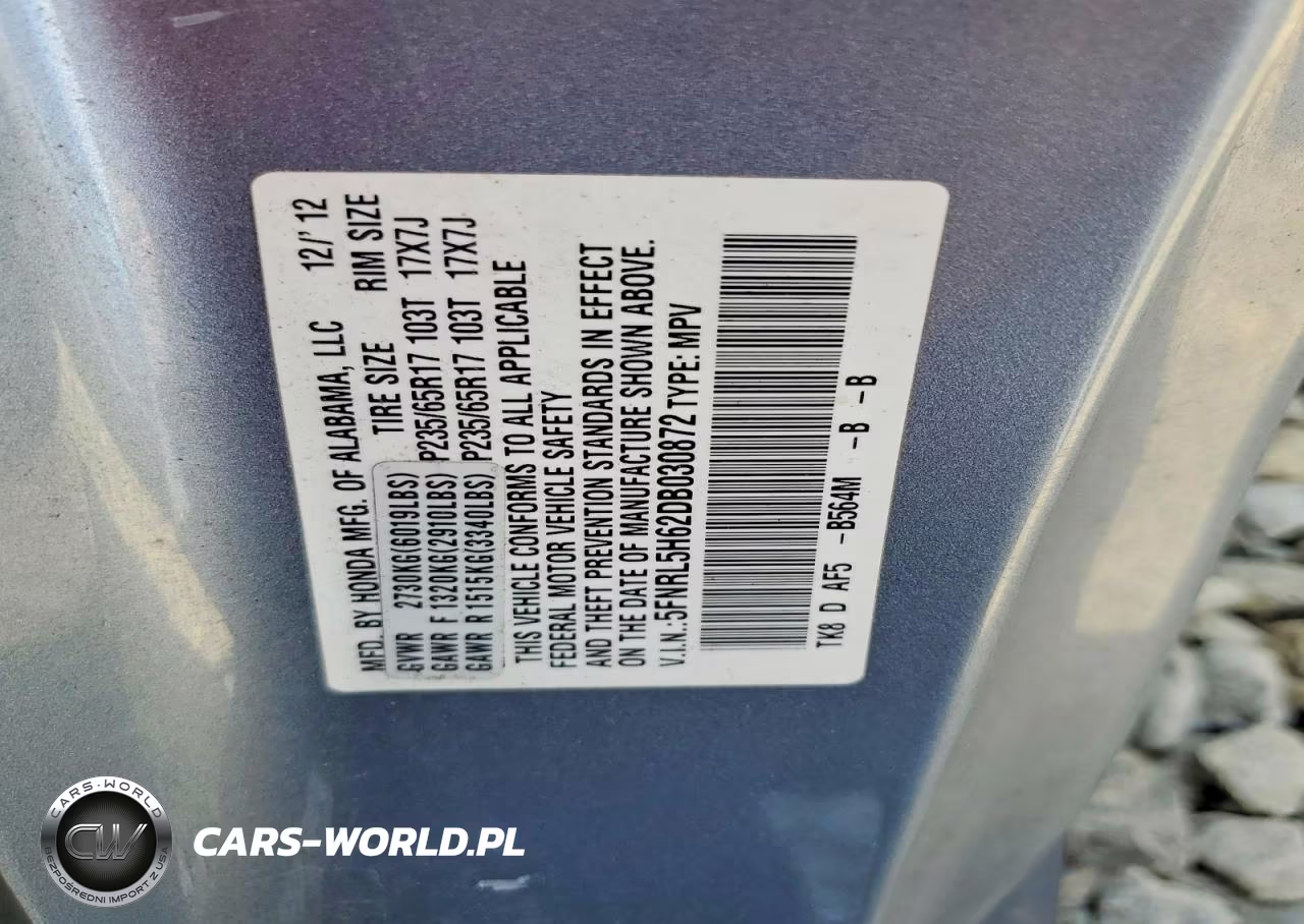 2013 Honda Odyssey Exl VIN:5FNRL5H62DB030872 - 13