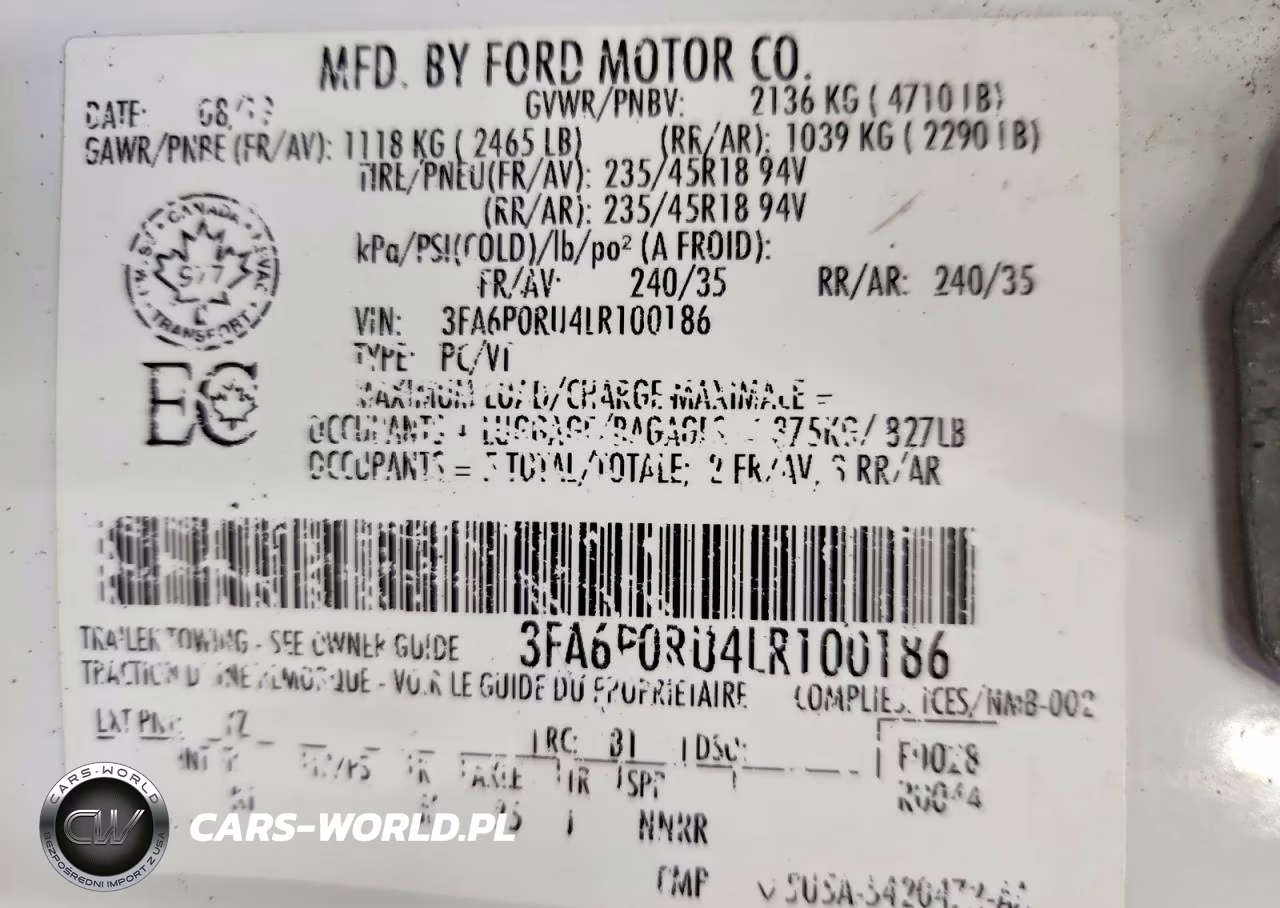 2020 Ford Fusion Titanium VIN:3FA6P0RU4LR100186 - 12