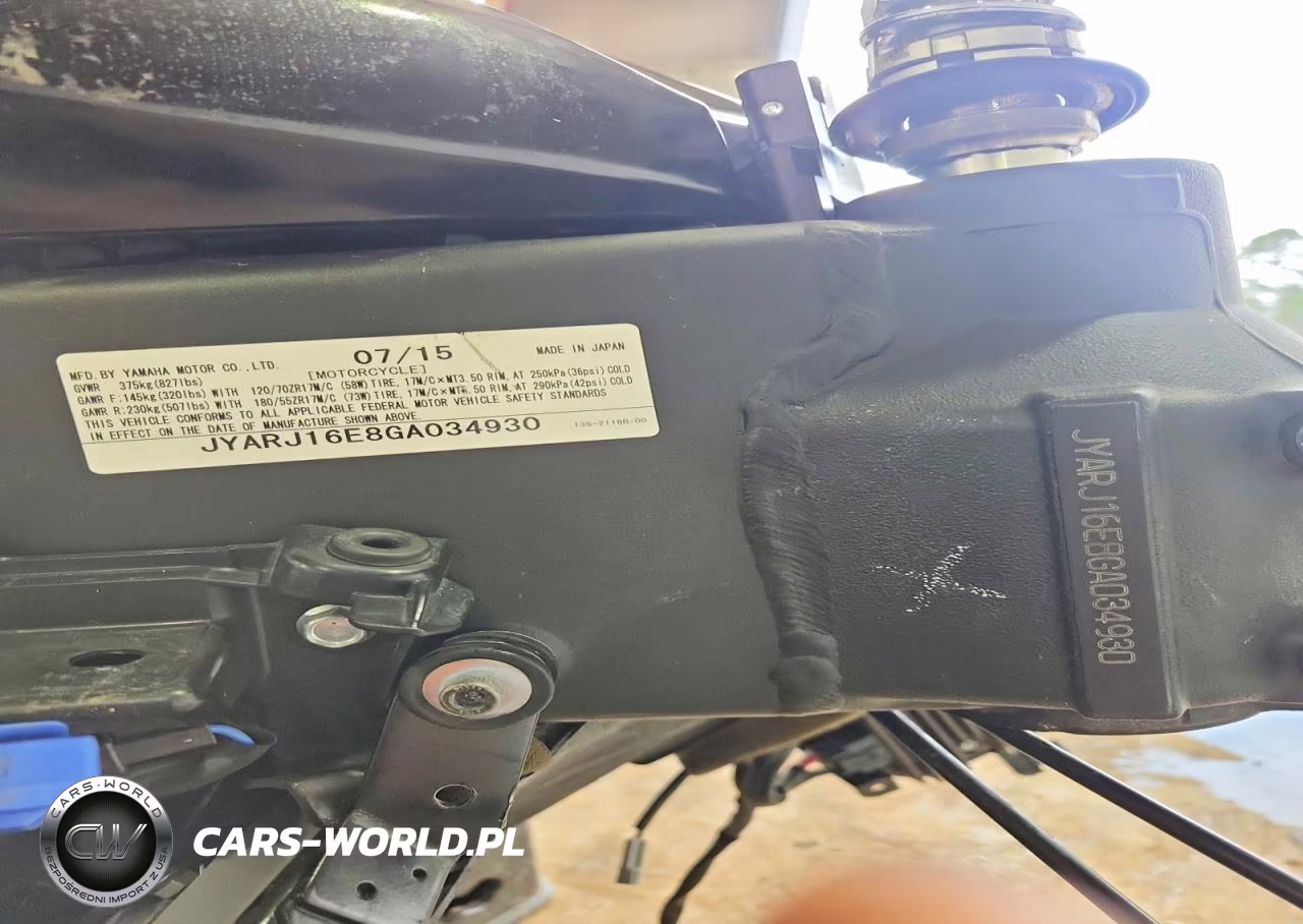 2016 Yamaha Yzfr6 VIN:JYARJ16E8GA034930 - 10