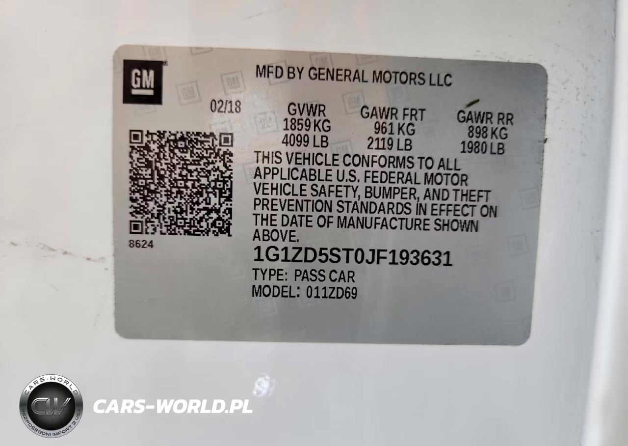 2018 Chevrolet Malibu Lt VIN:1G1ZD5ST0JF193631 - 12