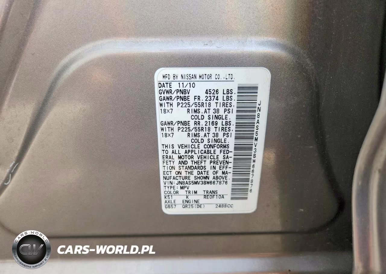 2011 Nissan Rogue S VIN:JN8AS5MV3BW667876 - 13