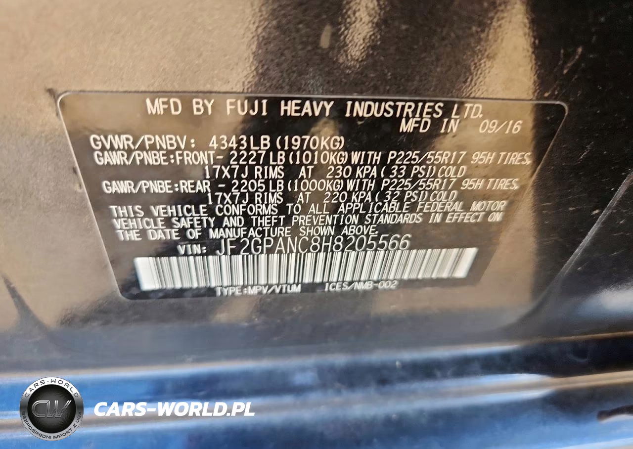 2017 Subaru Crosstrek Limited VIN:JF2GPANC8H8205566 - 12