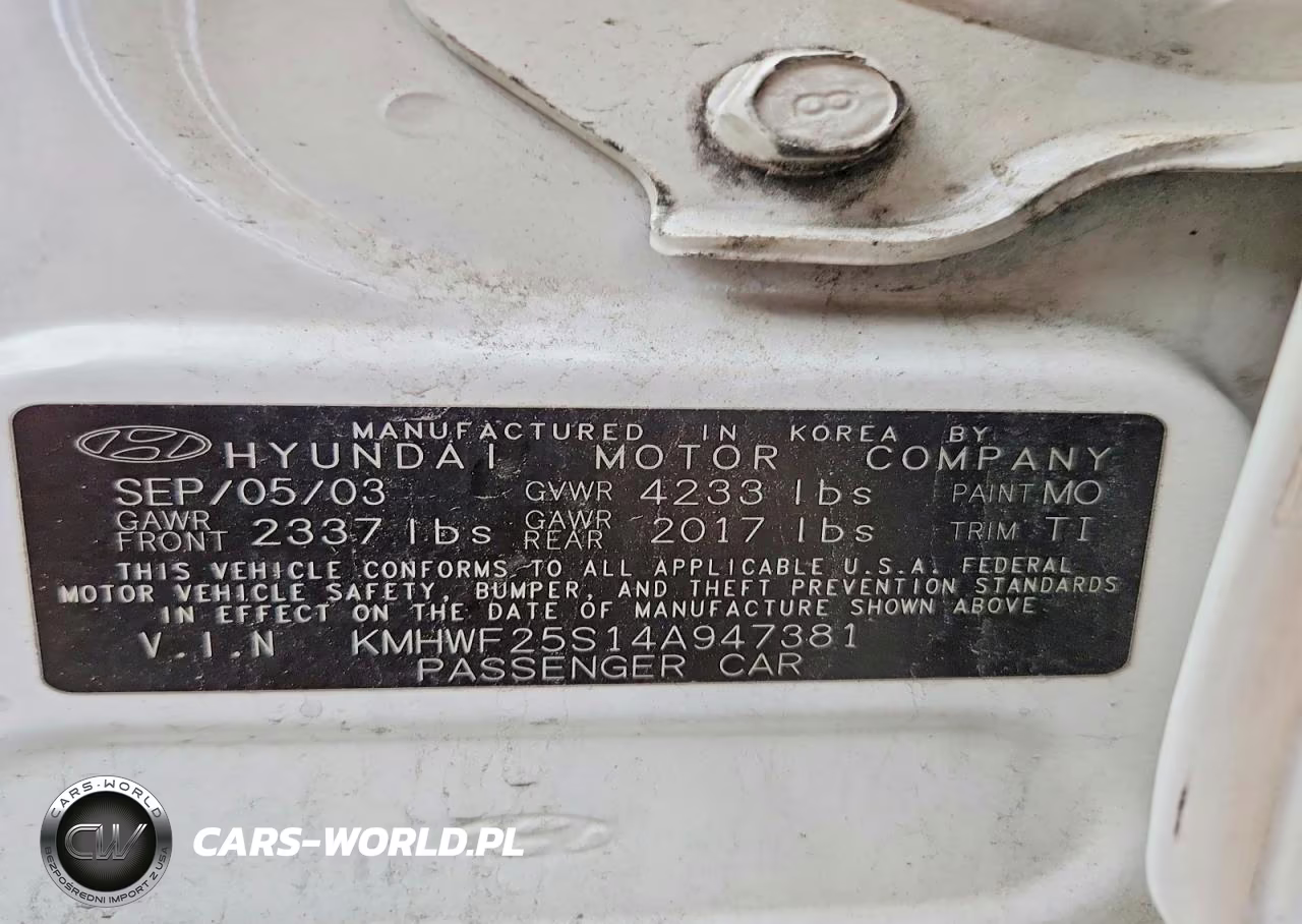 2004 Hyundai Sonata Gl VIN:KMHWF25S14A947381 - 13