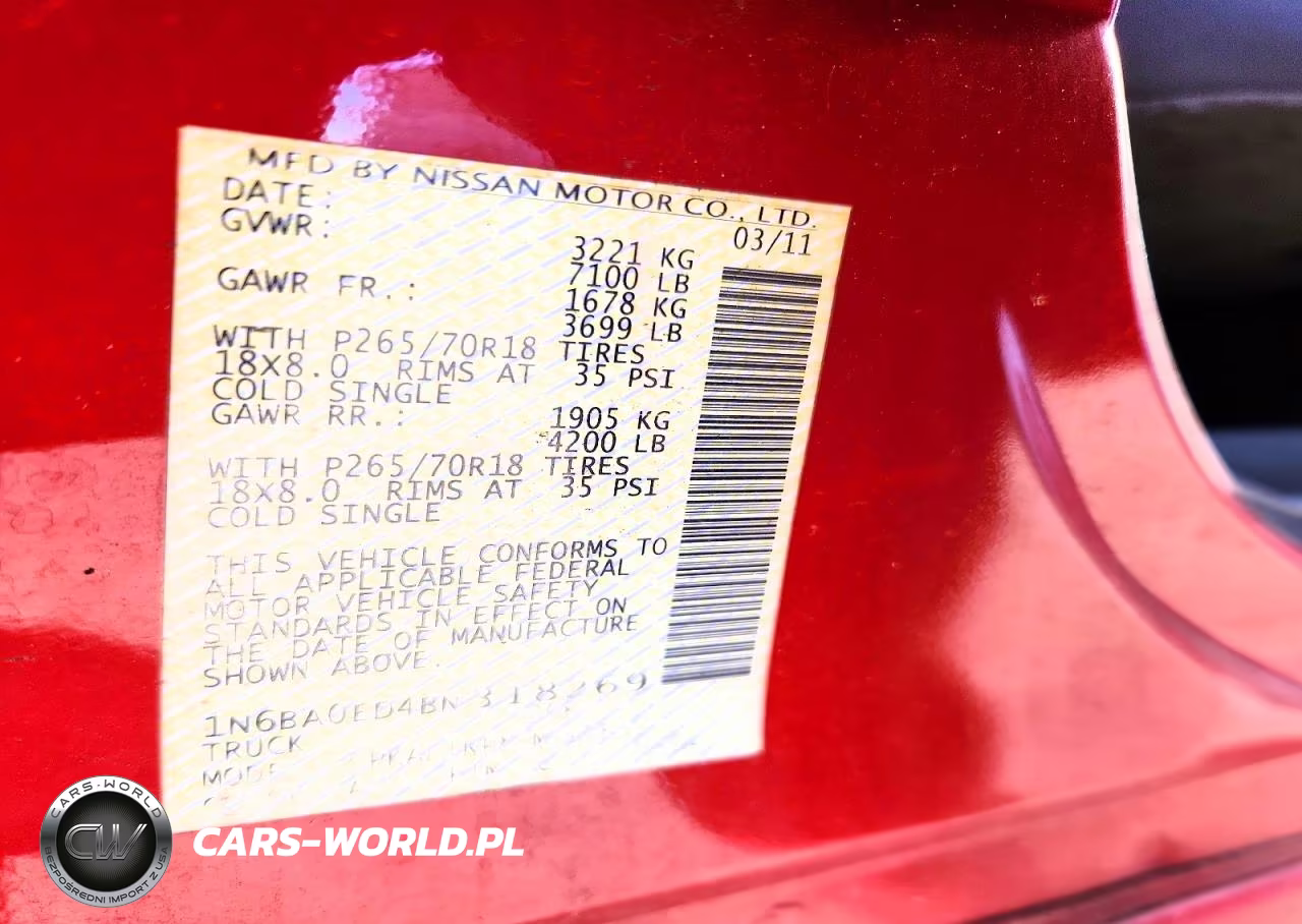 2011 Nissan Titan Sv VIN:1N6BA0ED4BN318269 - 13