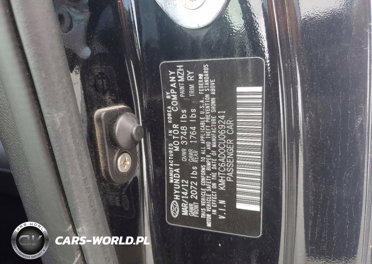 2012 Hyundai Veloster Base VIN:KMHTC6AD0CU069241 - 13