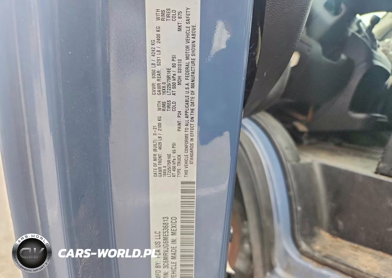 2021 Ram Promaster 3500 Delivery Van VIN:3C6MRVJG6ME536813 - 13