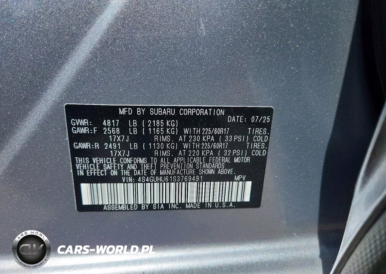 2025 Subaru Crosstrek Wilderness VIN:4S4GUHU61S3769491 - 13