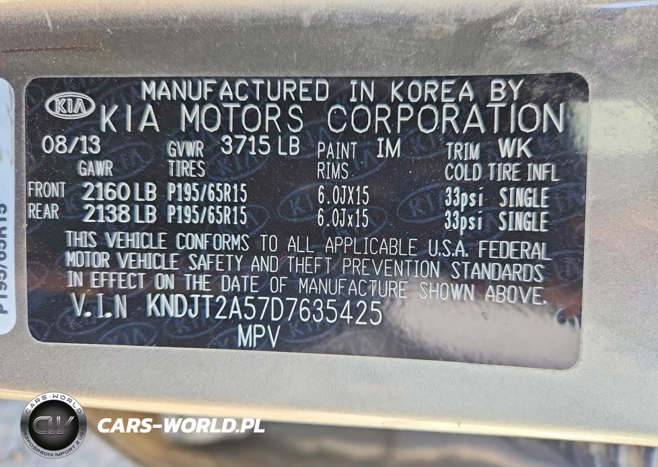 2013 Kia Soul Base VIN:KNDJT2A57D7635425 - 14
