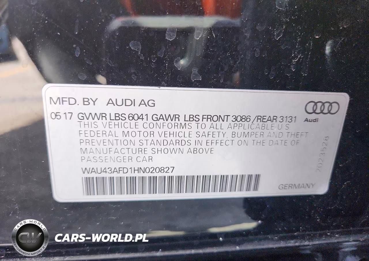2017 Audi A8 L Quattro-Sport VIN:WAU43AFD1HN020827 - 13