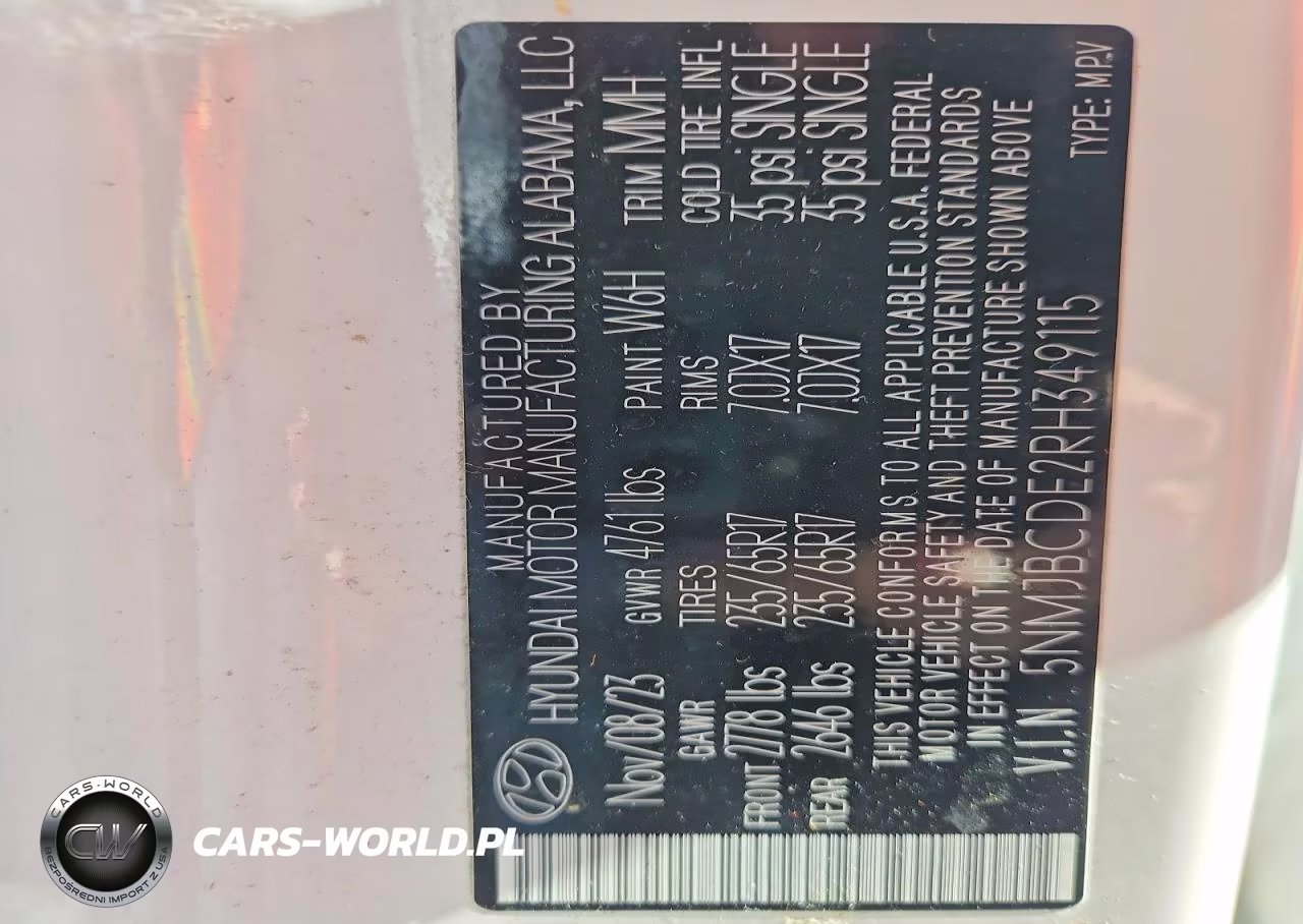 2024 Hyundai Tucson Sel VIN:5NMJBCDE2RH349115 - 14
