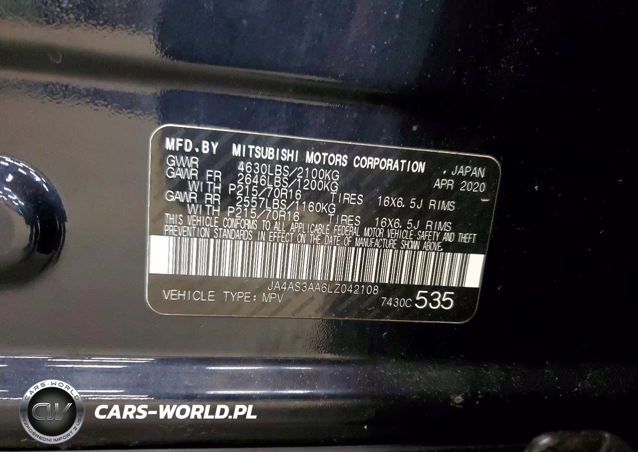 2020 Mitsubishi Eclipse Cross Es VIN:JA4AS3AA6LZ042108 - 13