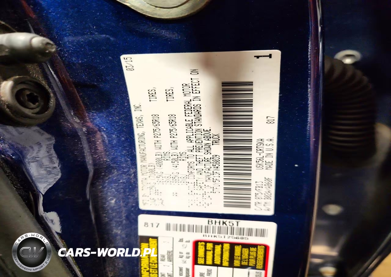 2015 Toyota Tundra Sr5 VIN:5TFUY5F13FX458039 - 12