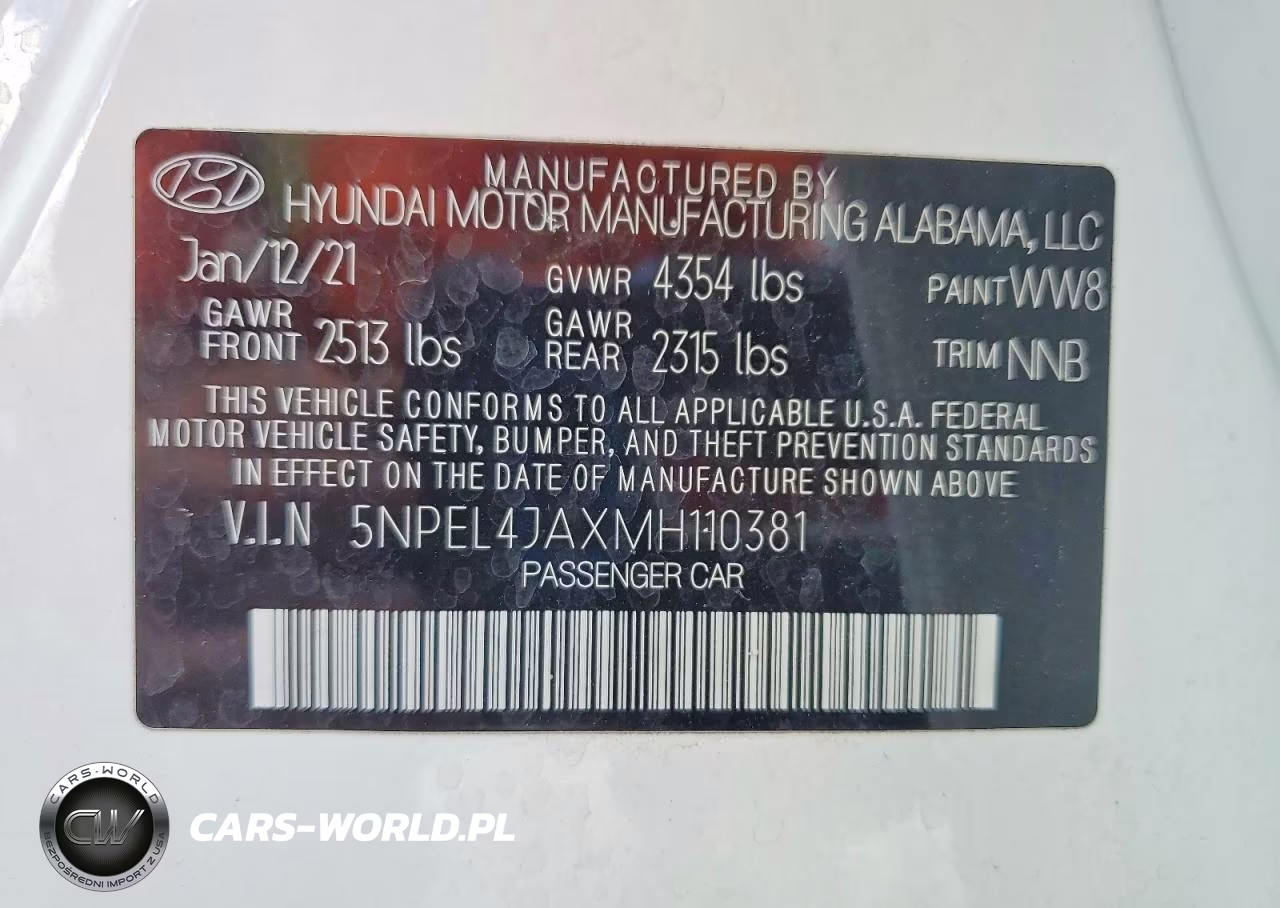 2021 Hyundai Sonata Sel VIN:5NPEL4JAXMH110381 - 12