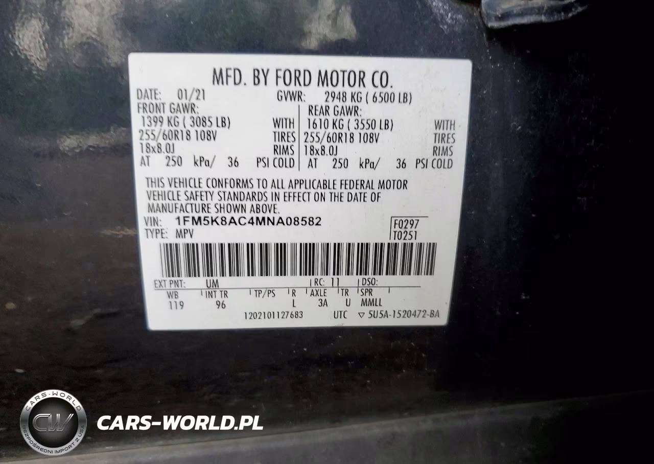 2021 Ford Explorer Police Interceptor VIN:1FM5K8AC4MNA08582 - 13