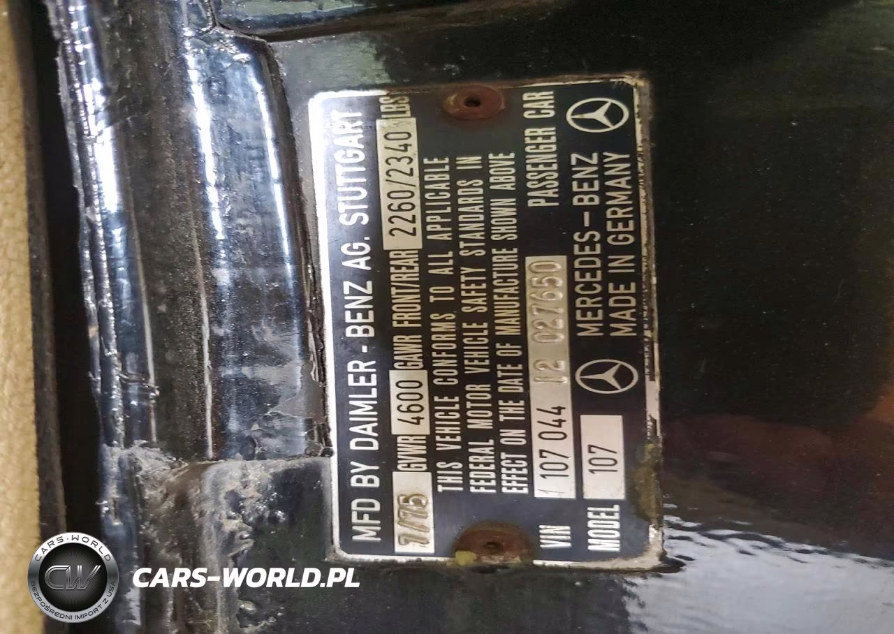 1975 Mercedes-Benz 450 Sl VIN:10704412027650 - 12