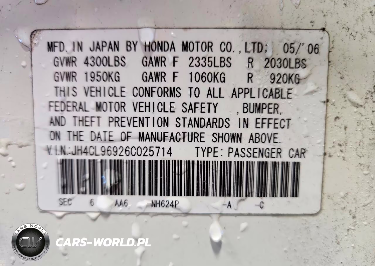2006 Acura Tsx VIN:JH4CL96926C025714 - 12