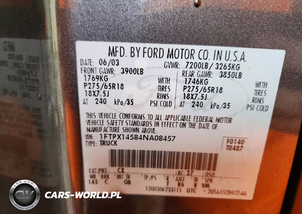 2004 Ford F150 VIN:1FTPX14584NA08457 - 12