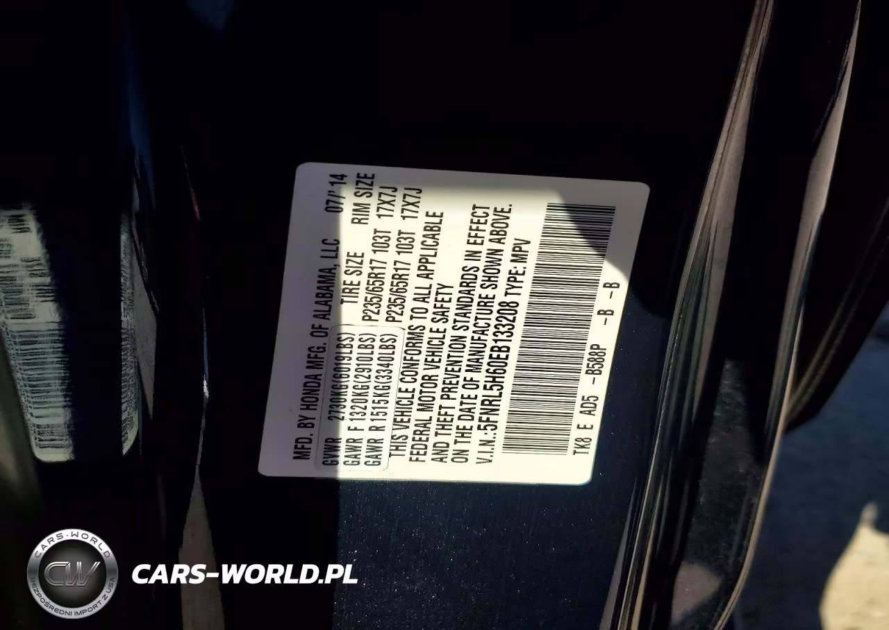 2014 Honda Odyssey Ex-L VIN:5FNRL5H60EB133208 - 13