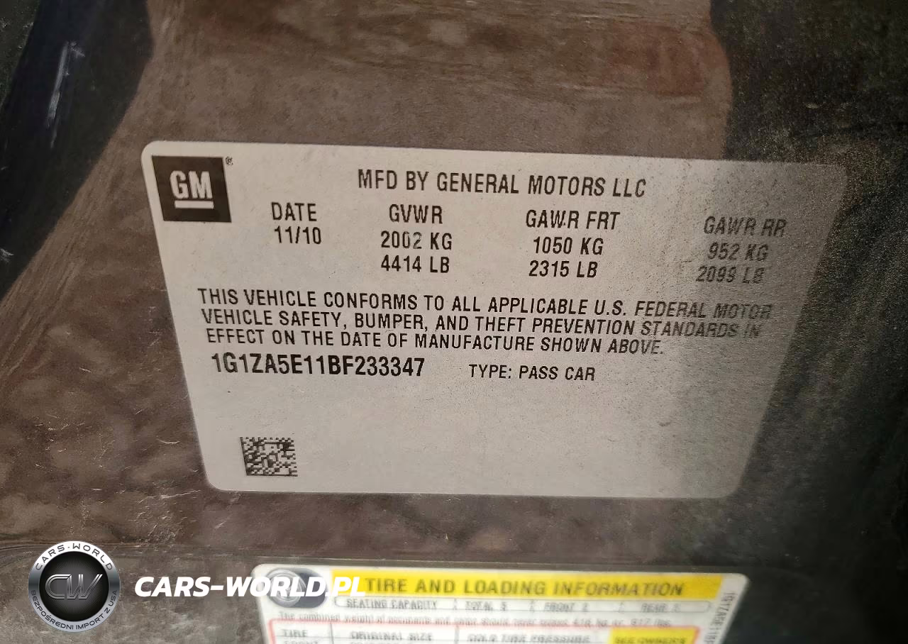 2011 Chevrolet Malibu Ls VIN:1G1ZA5E11BF233347 - 12