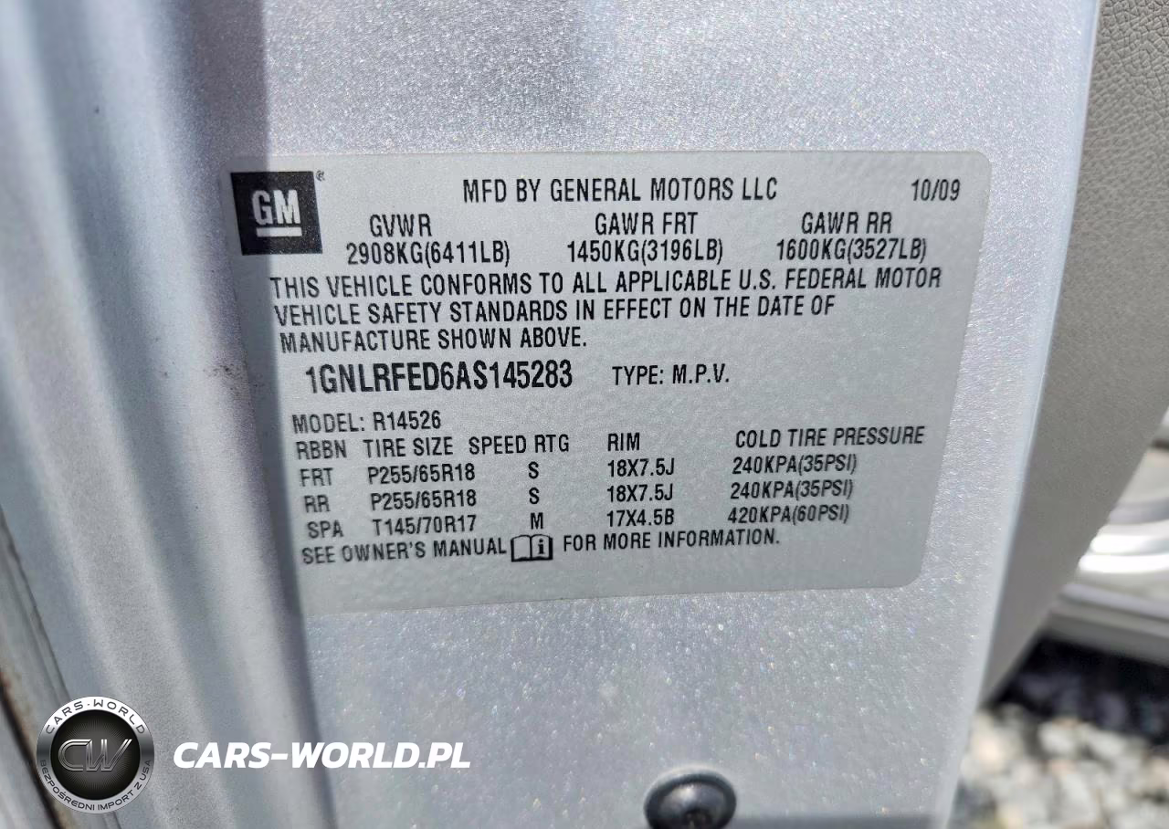 2010 Chevrolet Traverse Lt VIN:1GNLRFED6AS145283 - 13