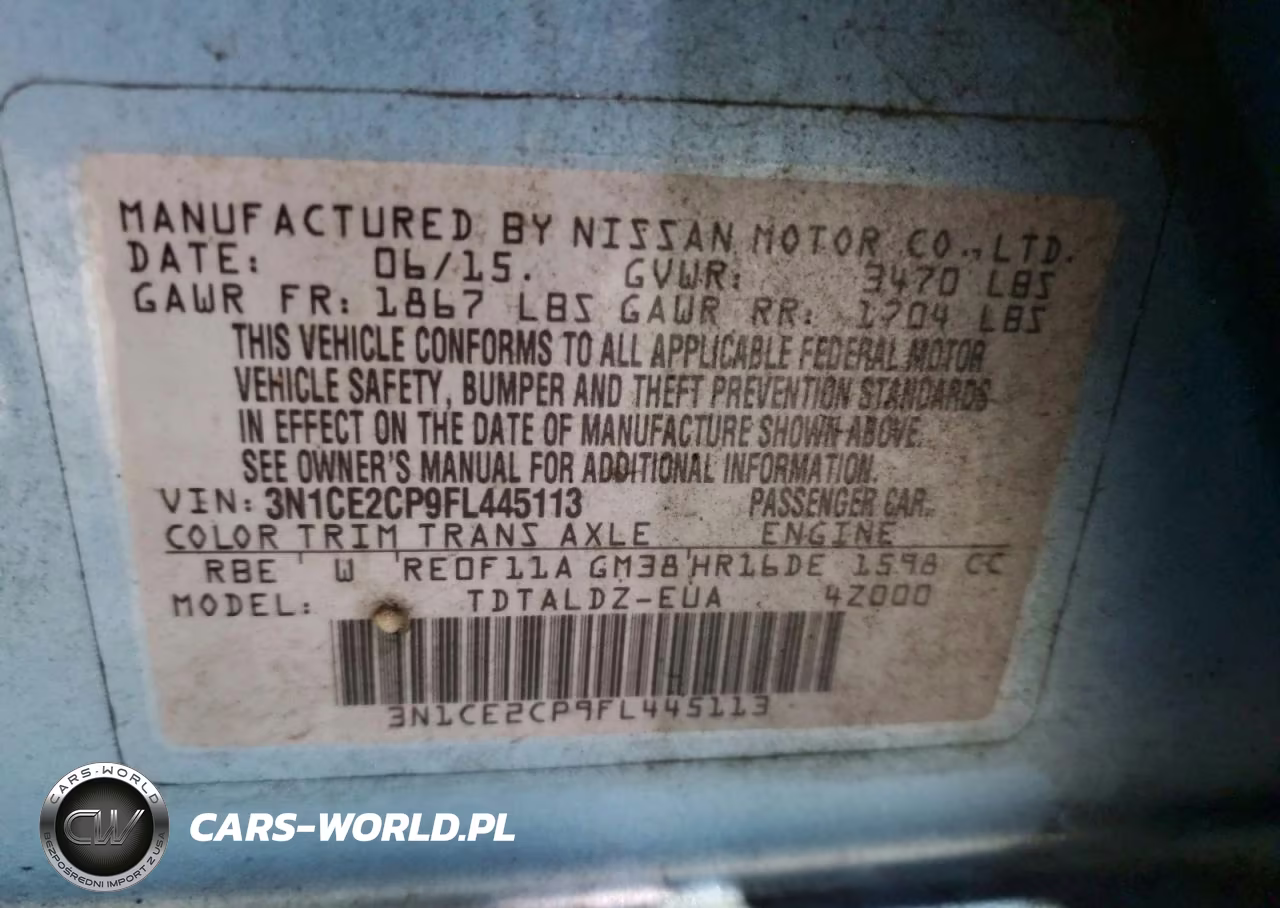 2015 Nissan Versa Note Sv VIN:3N1CE2CP9FL445113 - 12