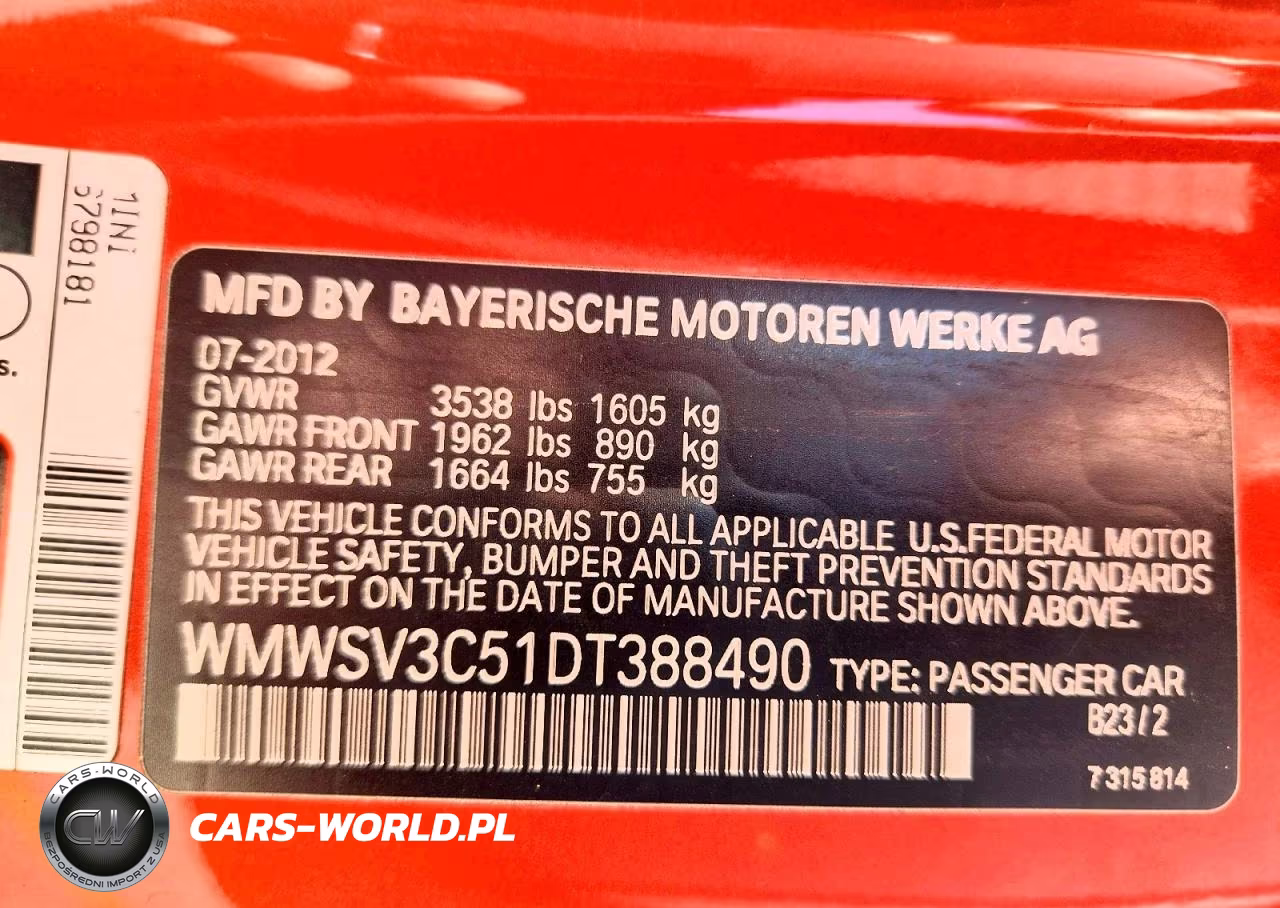 2013 Mini Cooper S VIN:WMWSV3C51DT388490 - 12