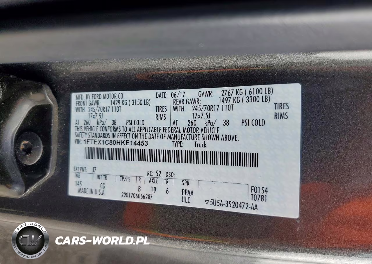2017 Ford F150 Super Cab VIN:1FTEX1C80HKE14453 - 12