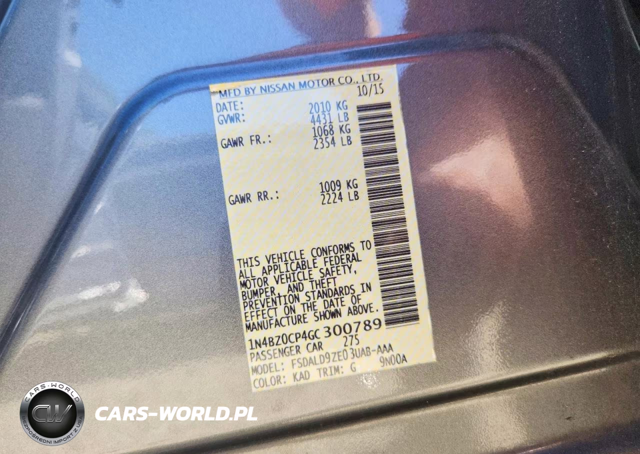 2016 Nissan Leaf Sv VIN:1N4BZ0CP4GC300789 - 12