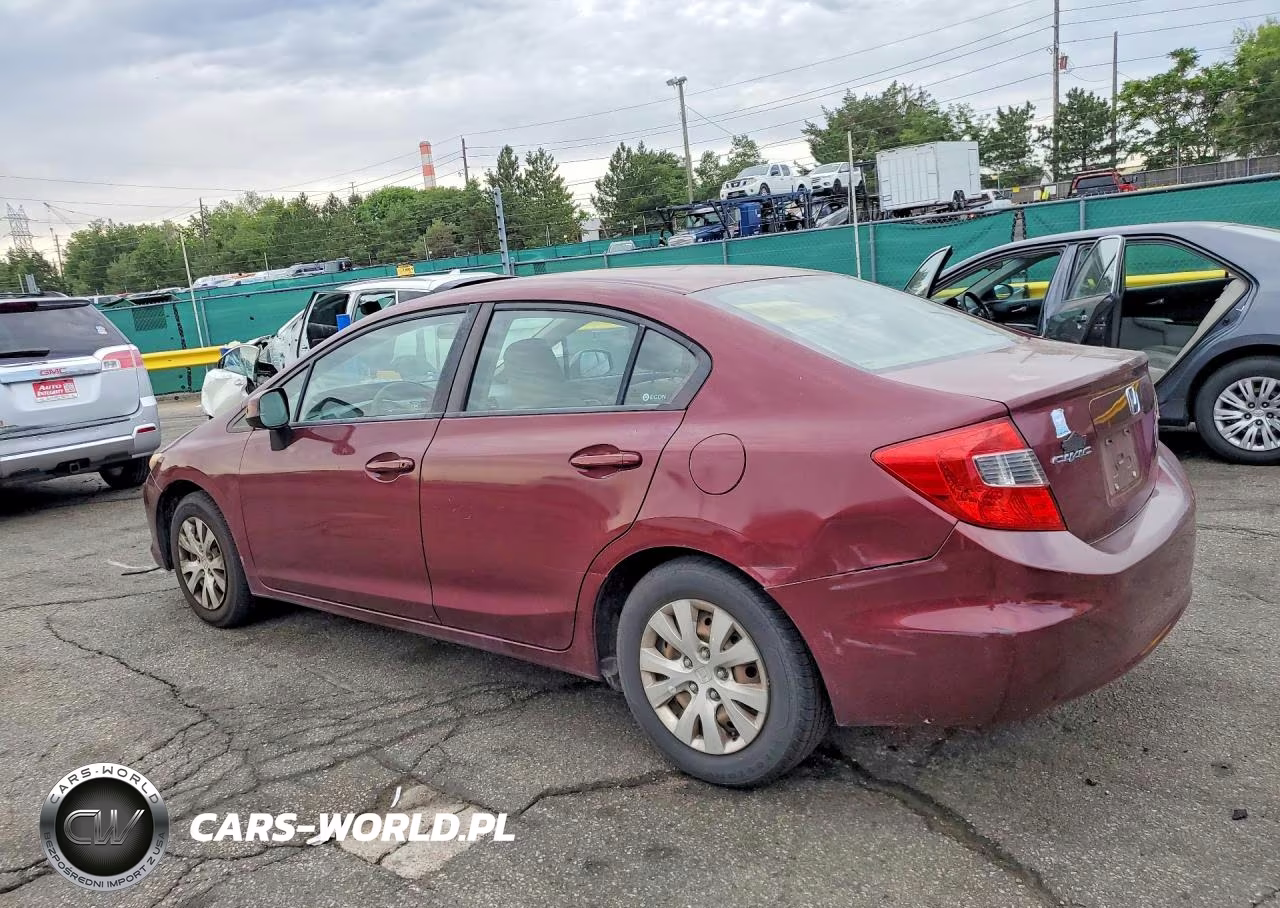 2012 Honda Civic Lx VIN:2HGFB2F57CH596213 - 2