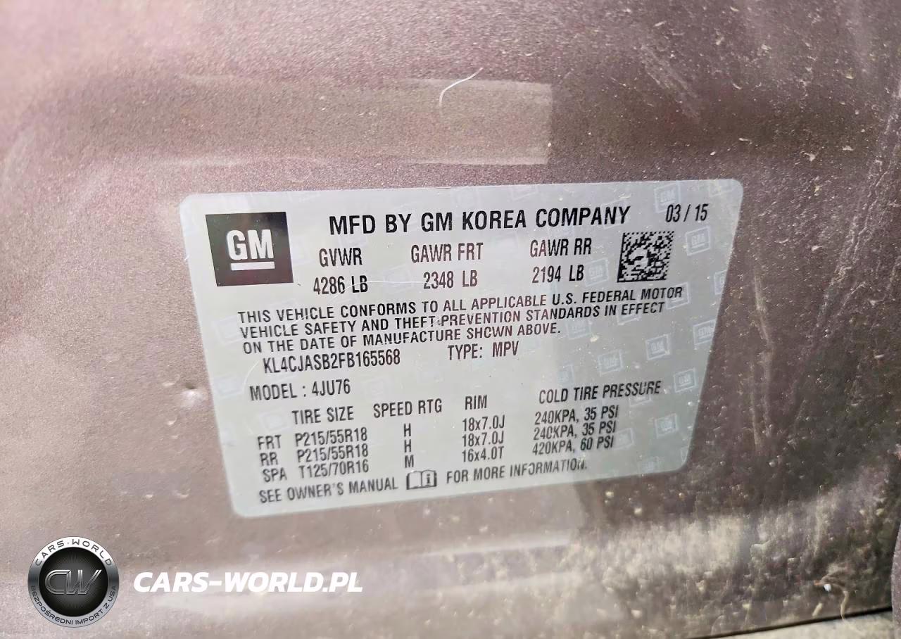 2015 Buick Encore VIN:KL4CJASB2FB165568 - 13