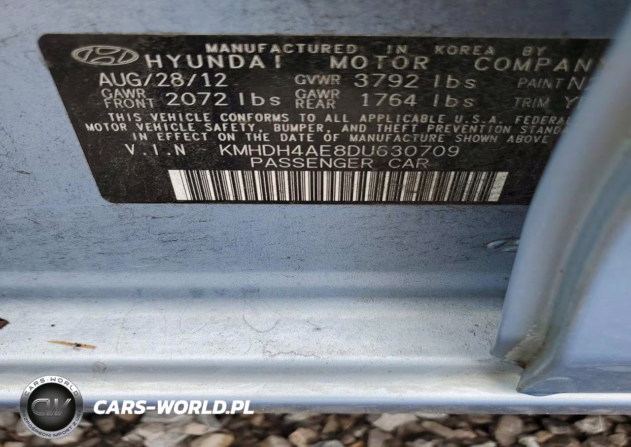 2013 Hyundai Elantra Limited VIN:KMHDH4AE8DU630709 - 12