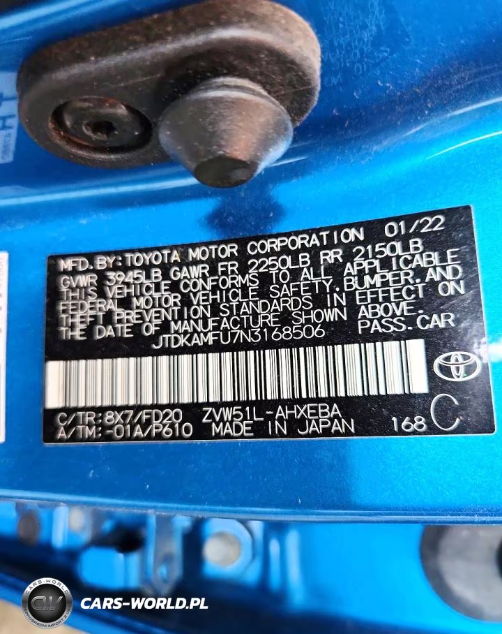 2022 Toyota Prius Le VIN:JTDKAMFU7N3168506 - 12