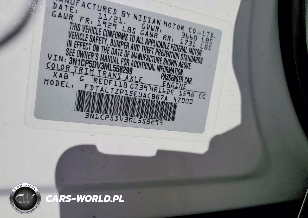 2021 Nissan Kicks Sr VIN:3N1CP5DV3ML558299 - 12