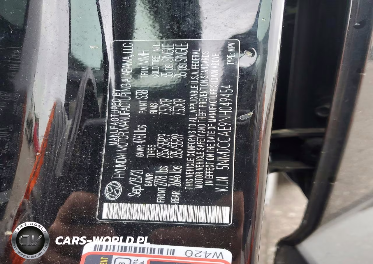 2022 Hyundai Tucson Sel VIN:5NMJCCAE9NH049454 - 13