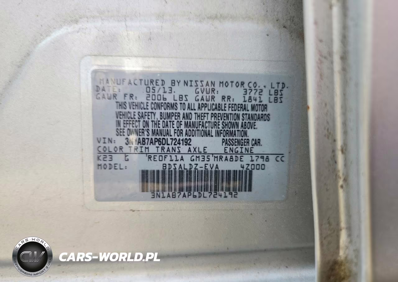 2013 NISSAN SENTRA SV VIN:3N1AB7AP6DL724192 - 12
