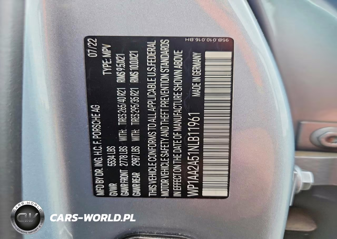 2022 Porsche Macan VIN:WP1AA2A51NLB11961 - 13
