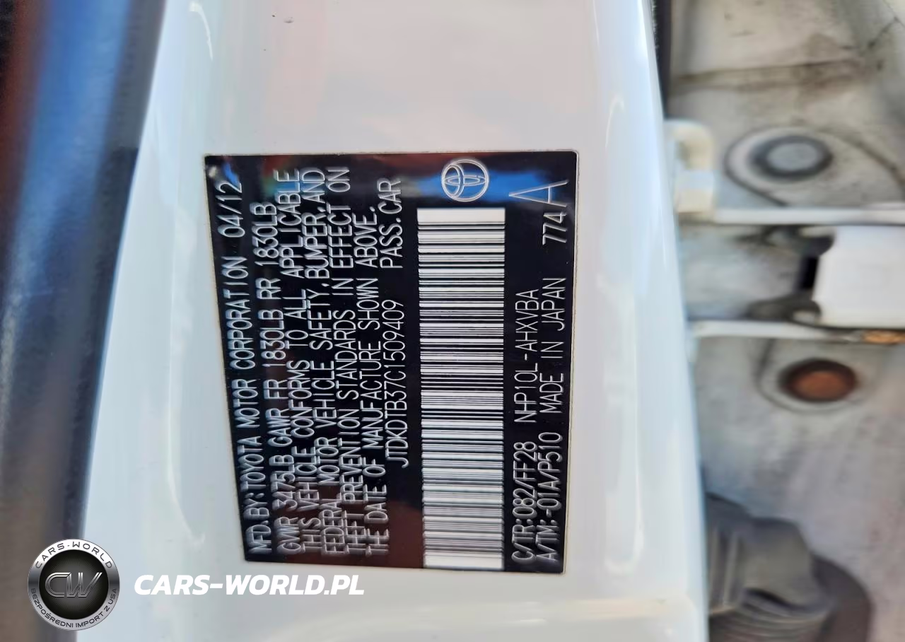 2012 Toyota Prius C Two VIN:JTDKDTB37C1509409 - 12