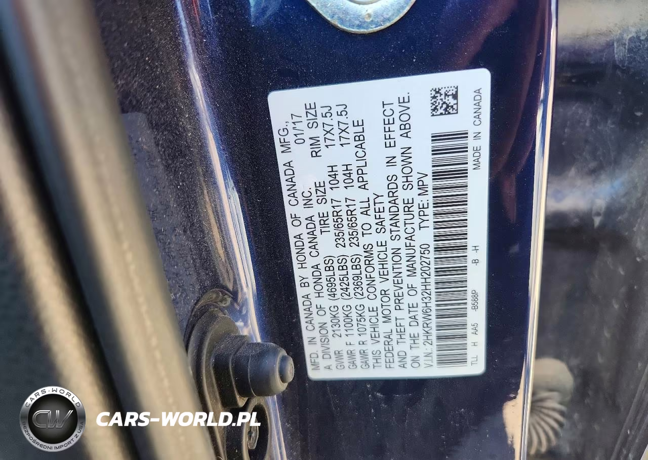 2017 Honda Cr-V Lx VIN:2HKRW6H32HH202750 - 12