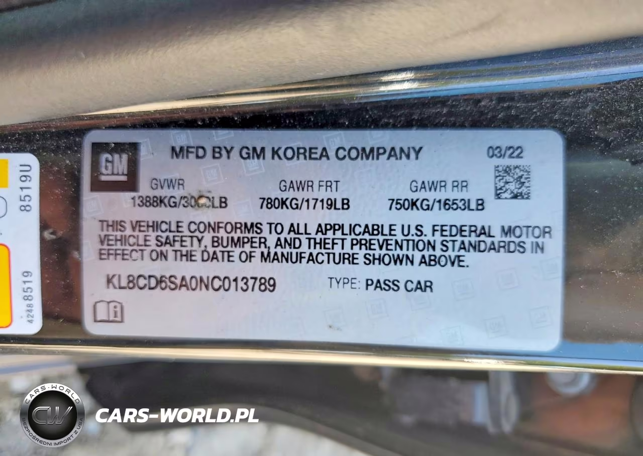 2022 Chevrolet Spark 1Lt VIN:KL8CD6SA0NC013789 - 12