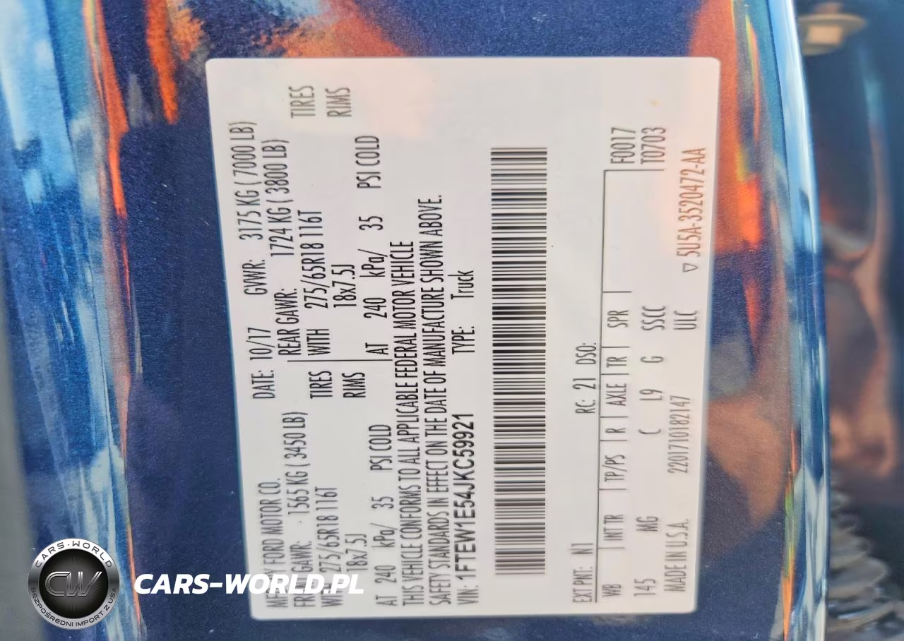 2018 Ford F150 Supercrew VIN:1FTEW1E54JKC59921 - 13