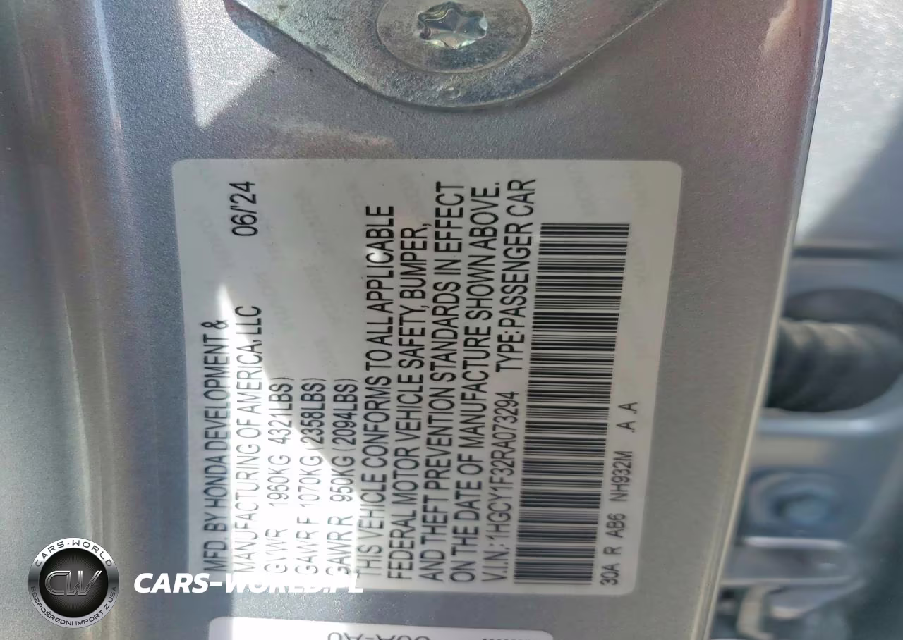 2024 Honda Accord Ex VIN:1HGCY1F32RA073294 - 12