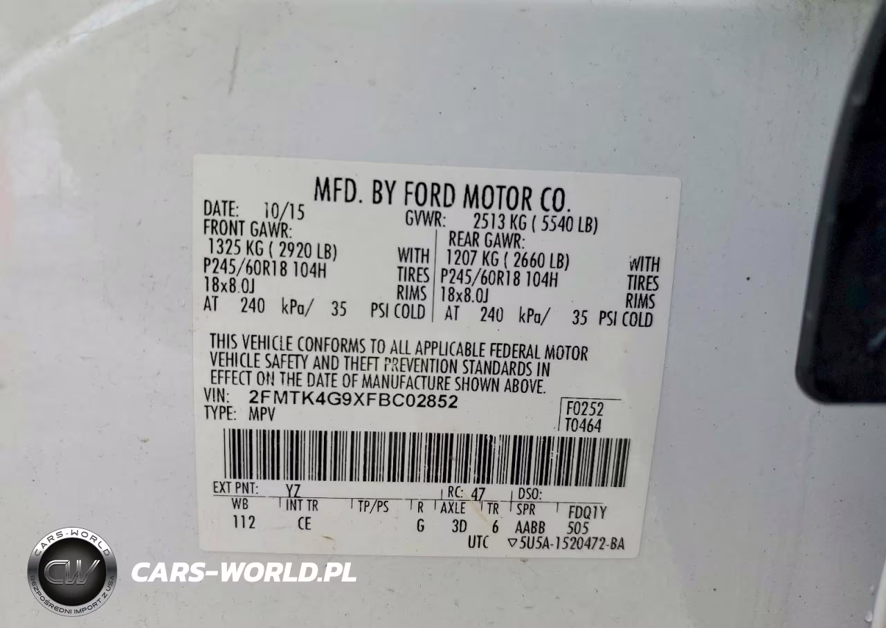 2015 Ford Edge Se VIN:2FMTK4G9XFBC02852 - 13