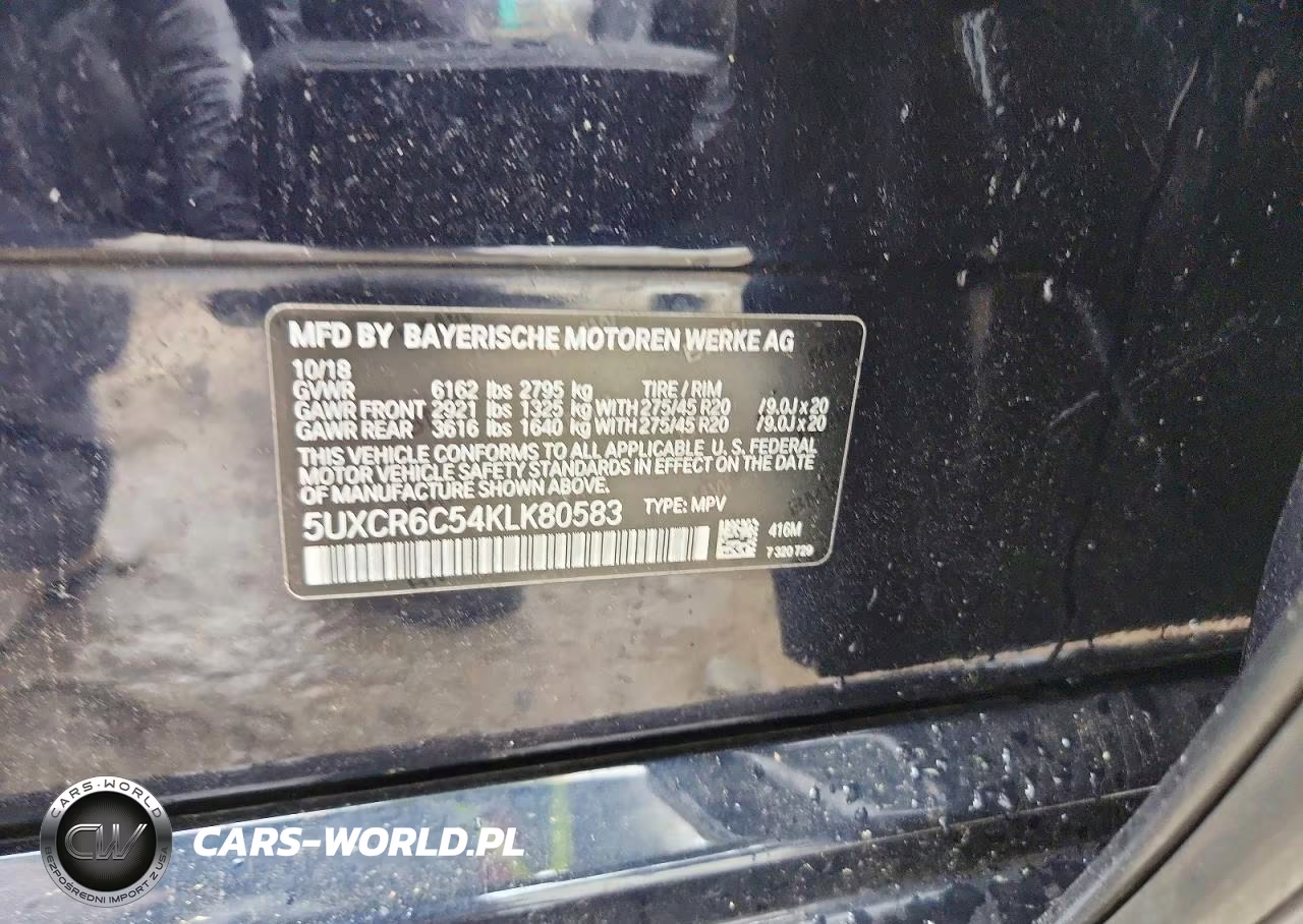 2019 BMW X5 xDrive40I VIN:5UXCR6C54KLK80583 - 13
