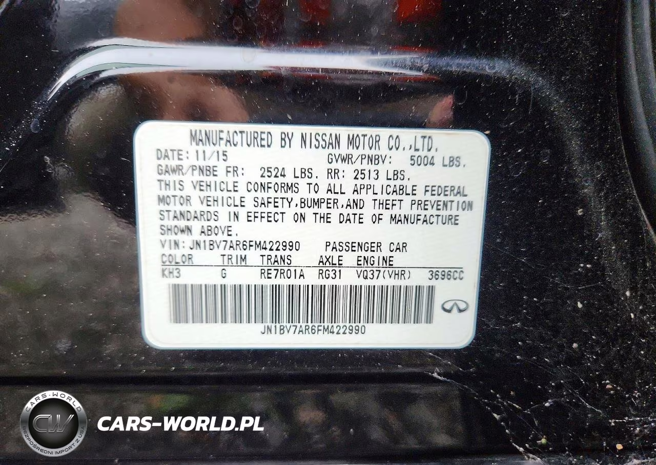 2015 Infiniti Q50 Premium VIN:JN1BV7AR6FM422990 - 12